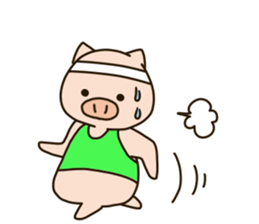 Lovery fat pig sticker #9772507