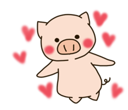 Lovery fat pig sticker #9772514