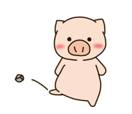 Lovery fat pig sticker #9772515