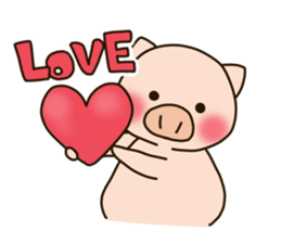 Lovery fat pig sticker #9772519