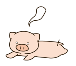 Lovery fat pig sticker #9772521