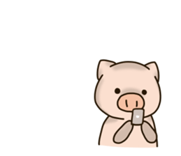 Lovery fat pig sticker #9772522