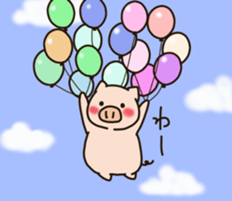 Lovery fat pig sticker #9772524