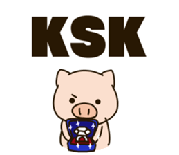 Lovery fat pig sticker #9772530