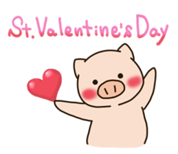 Lovery fat pig sticker #9772531