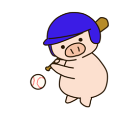 Lovery fat pig sticker #9772532