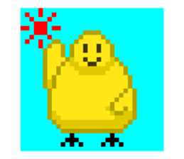 8-bit Chick sticker #9773136