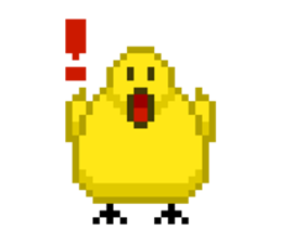 8-bit Chick sticker #9773140