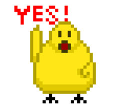 8-bit Chick sticker #9773150