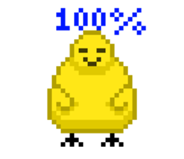 8-bit Chick sticker #9773153