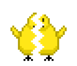 8-bit Chick sticker #9773157