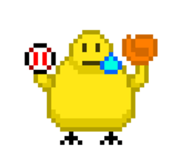 8-bit Chick sticker #9773159