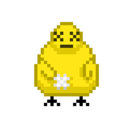 8-bit Chick sticker #9773166