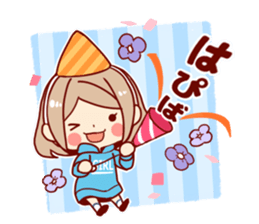 Kawaii girl Greeting Stickers sticker #9775936