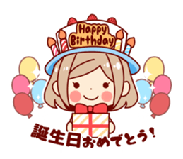 Kawaii girl Greeting Stickers sticker #9775937