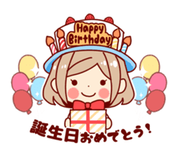 Kawaii girl Greeting Stickers sticker #9775937