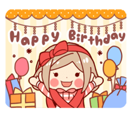 Kawaii girl Greeting Stickers sticker #9775939