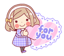 Kawaii girl Greeting Stickers sticker #9775947