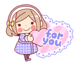 Kawaii girl Greeting Stickers sticker #9775947