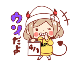 Kawaii girl Greeting Stickers sticker #9775949