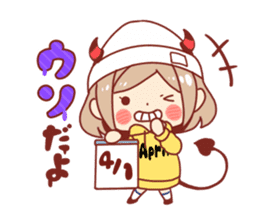 Kawaii girl Greeting Stickers sticker #9775949