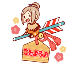 Kawaii girl Greeting Stickers sticker #9775957