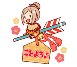 Kawaii girl Greeting Stickers sticker #9775957