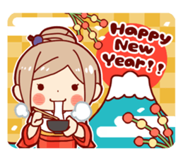 Kawaii girl Greeting Stickers sticker #9775959