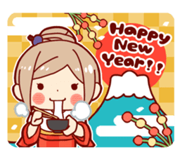 Kawaii girl Greeting Stickers sticker #9775959