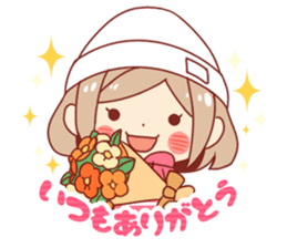 Kawaii girl Greeting Stickers sticker #9775960