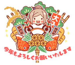 Kawaii girl Greeting Stickers sticker #9775963