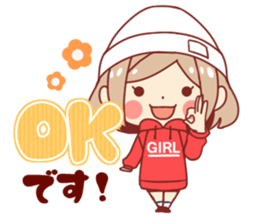 Kawaii girl Greeting Stickers sticker #9775970
