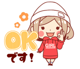Kawaii girl Greeting Stickers sticker #9775970