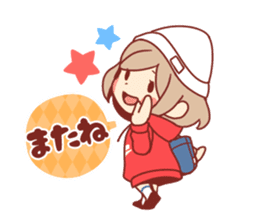 Kawaii girl Greeting Stickers sticker #9775971