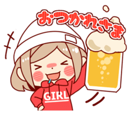 Kawaii girl Greeting Stickers sticker #9775975