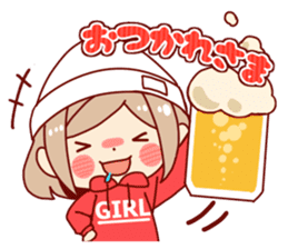 Kawaii girl Greeting Stickers sticker #9775975