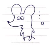 a mouse being twisted sticker #9776907