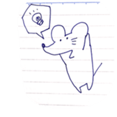 a mouse being twisted sticker #9776910