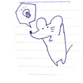 a mouse being twisted sticker #9776910