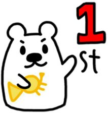 White Bear playing Horn(English ver.) sticker #9777096