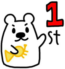 White Bear playing Horn(English ver.) sticker #9777096