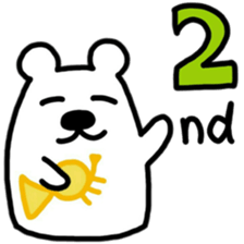 White Bear playing Horn(English ver.) sticker #9777097