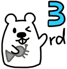 White Bear playing Horn(English ver.) sticker #9777098
