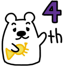 White Bear playing Horn(English ver.) sticker #9777099