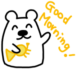 White Bear playing Horn(English ver.) sticker #9777101