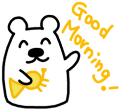 White Bear playing Horn(English ver.) sticker #9777101
