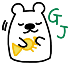 White Bear playing Horn(English ver.) sticker #9777102