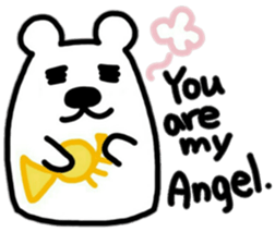 White Bear playing Horn(English ver.) sticker #9777106