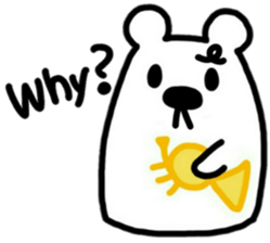 White Bear playing Horn(English ver.) sticker #9777107