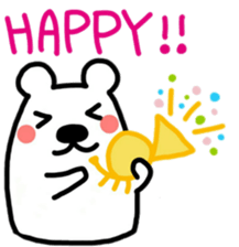 White Bear playing Horn(English ver.) sticker #9777108